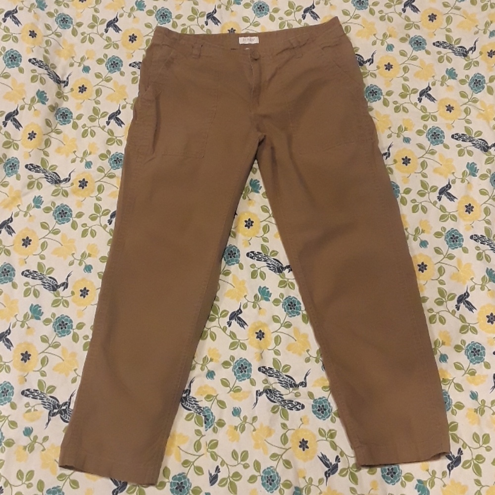 J.Crew dark tan capri pants size 2 P3